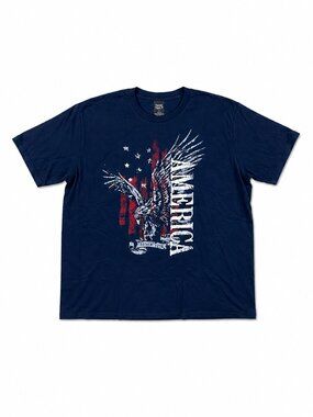 Hanes Men’s XL Navy America Eagle Patriotic Graphic T-Shirt NWOT